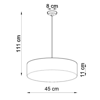 Πολύφωτο σε σχοινί ARENA 45 3xE27/60W/230V λευκό