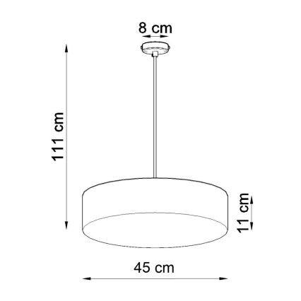 Πολύφωτο σε σχοινί ARENA 45 3xE27/60W/230V μαύρο