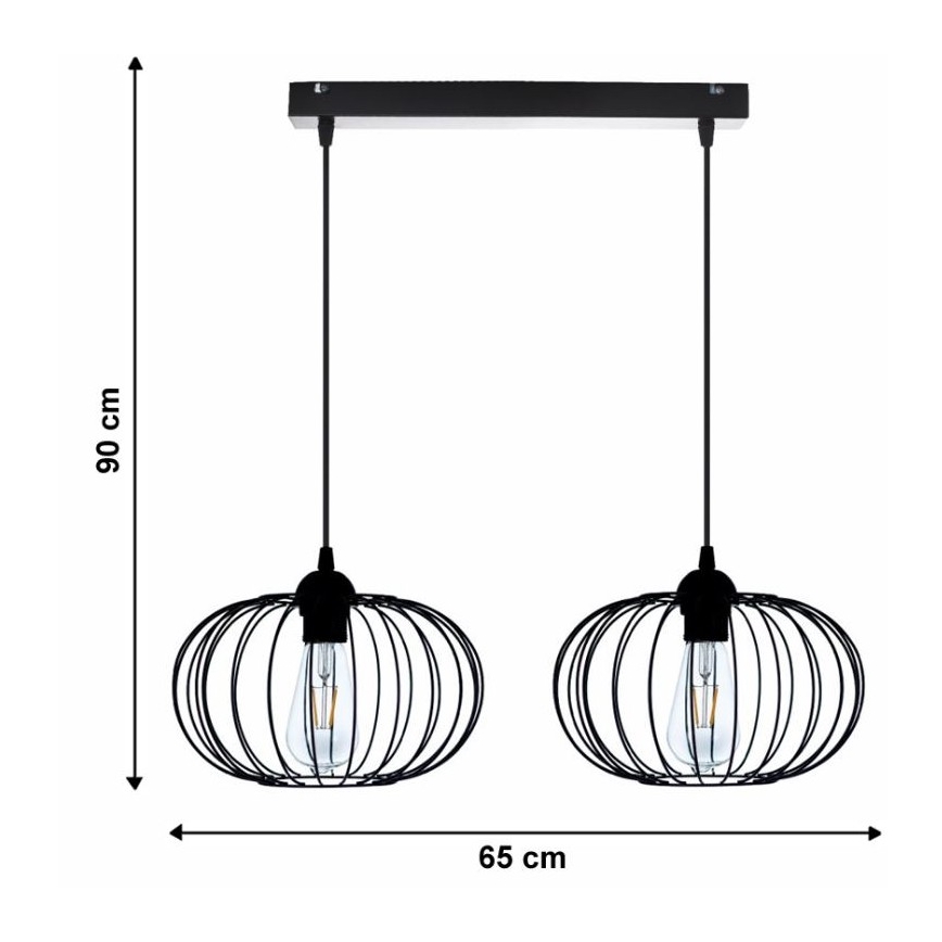 Πολύφωτο σε σχοινί BOCCA 2xE27/60W/230V