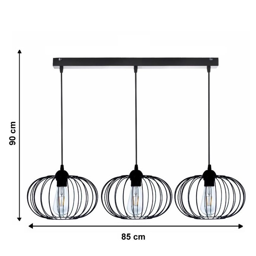 Πολύφωτο σε σχοινί BOCCA 3xE27/60W/230V
