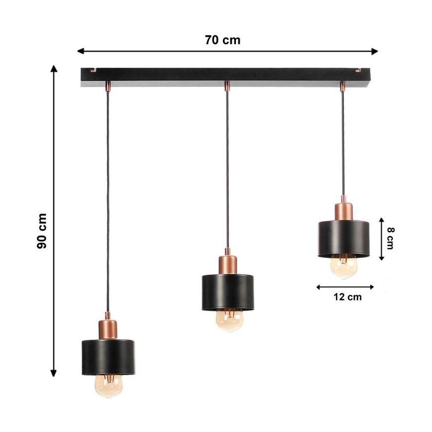 Πολύφωτο σε σχοινί BODO 3xE27/60W/230V