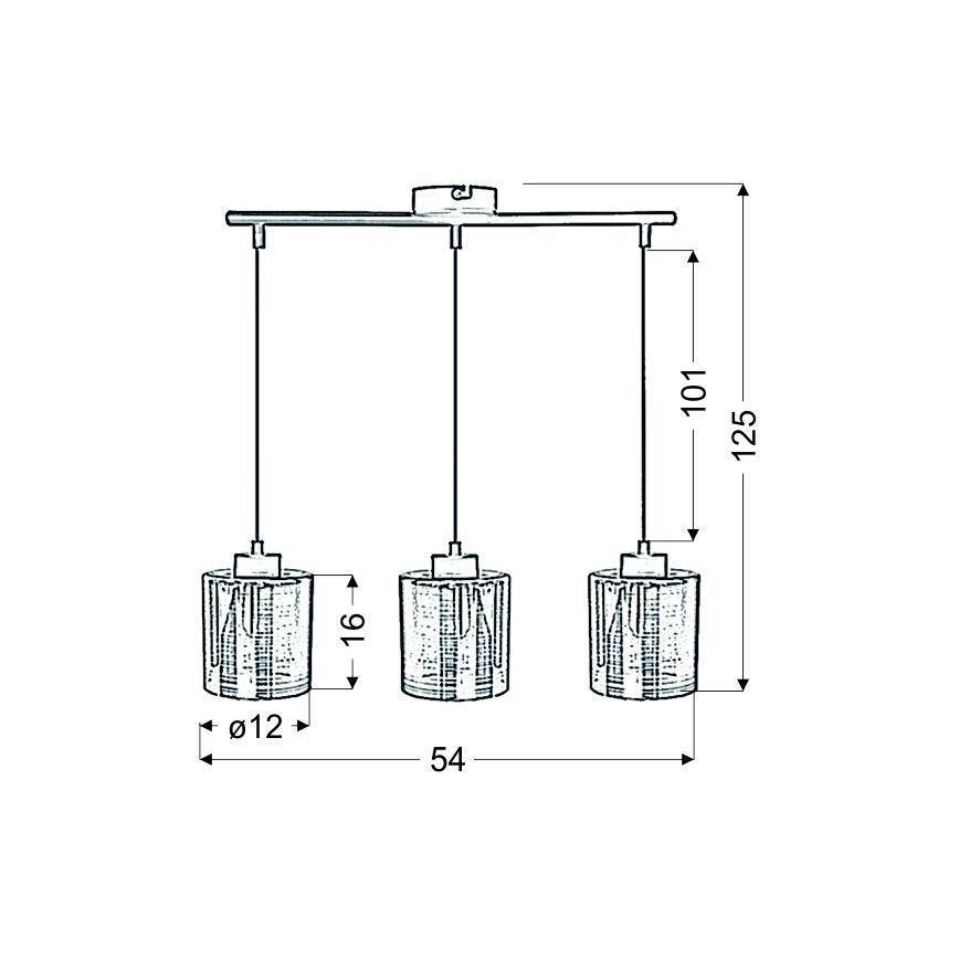 Πολύφωτο σε σχοινί COX 3xE27/60W/230V