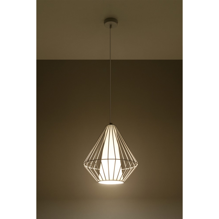 Πολύφωτο σε σχοινί DEMI 1xE27/60W/230V λευκό