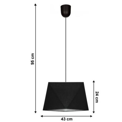 Πολύφωτο σε σχοινί DIAMENT 1xE27/60W/230V μαύρο