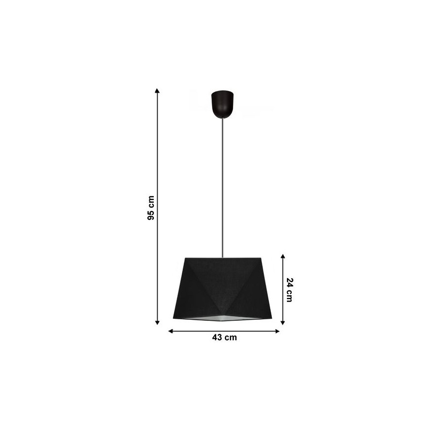 Πολύφωτο σε σχοινί DIAMENT 1xE27/60W/230V μαύρο