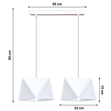 Πολύφωτο σε σχοινί DIAMENT 2xE27/60W/230V λευκό