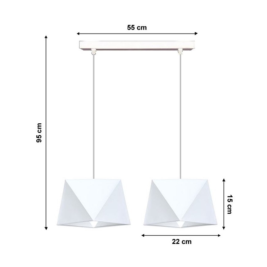Πολύφωτο σε σχοινί DIAMENT 2xE27/60W/230V λευκό