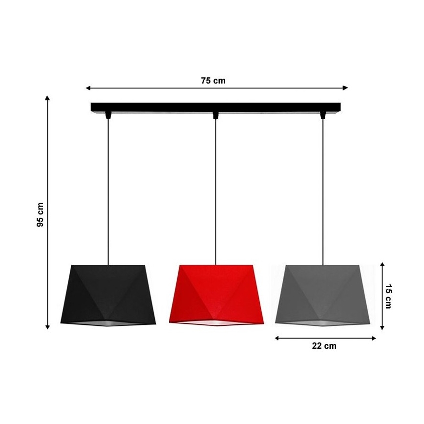 Πολύφωτο σε σχοινί DIAMENT 3xE27/60W/230V