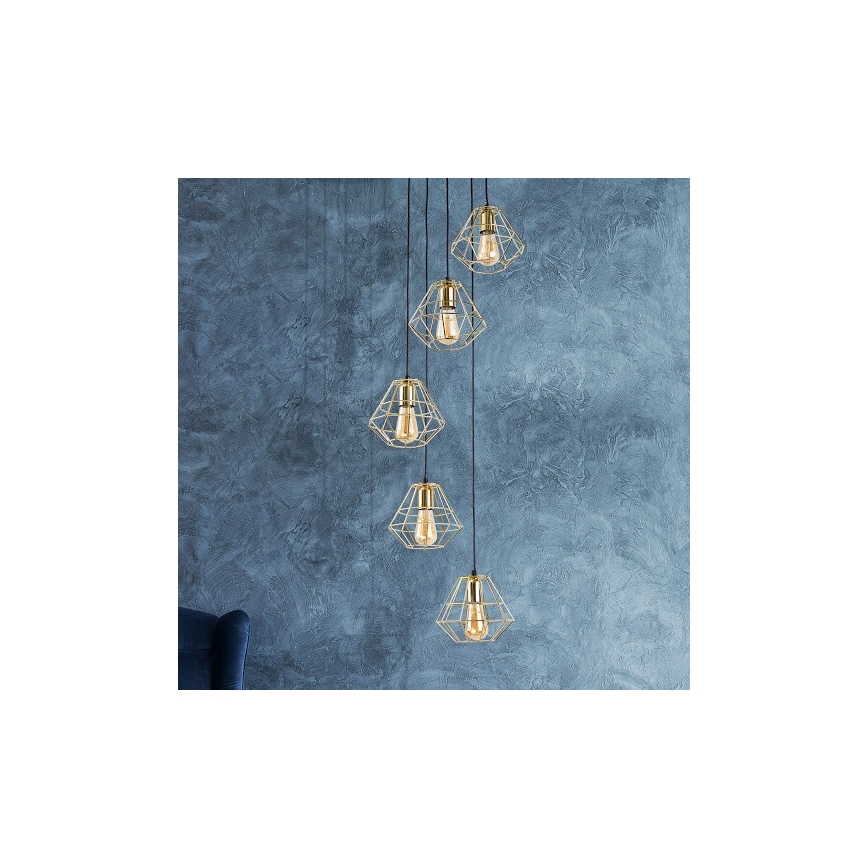 Πολύφωτο σε σχοινί DIAMOND 5xE27/60W/230V