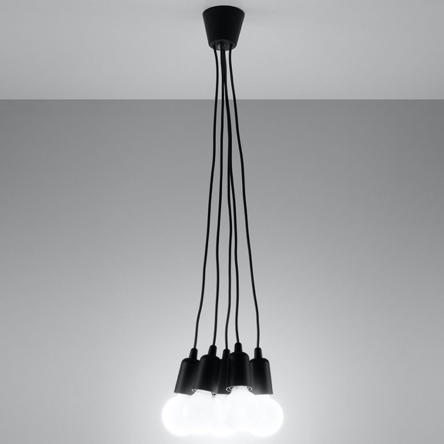 Πολύφωτο σε σχοινί DIEGO 5xE27/60W/230V