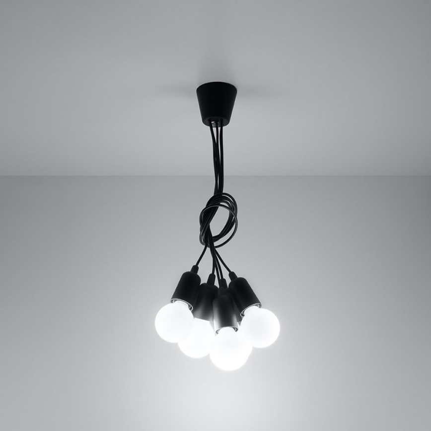 Πολύφωτο σε σχοινί DIEGO 5xE27/60W/230V
