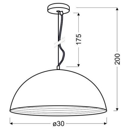 Πολύφωτο σε σχοινί DORADA 1xE27/60W/230V