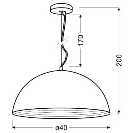 Πολύφωτο σε σχοινί DORADA 1xE27/60W/230V χρώμιο