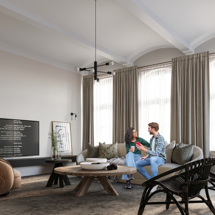 Πολύφωτο σε σχοινί DUOMO 3D 3xE27/60W/230V μαύρο