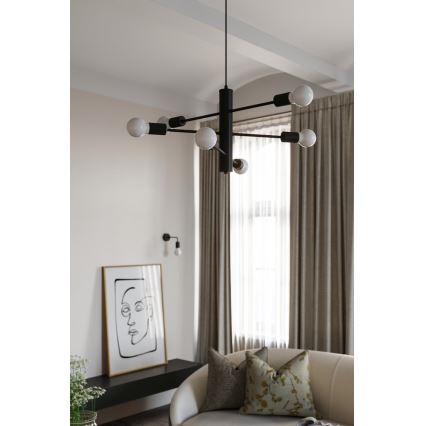 Πολύφωτο σε σχοινί DUOMO 3D 3xE27/60W/230V μαύρο