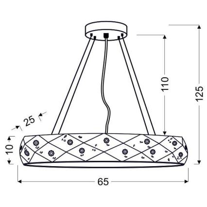 Πολύφωτο σε σχοινί GLANCE 5xG9/40W/230V