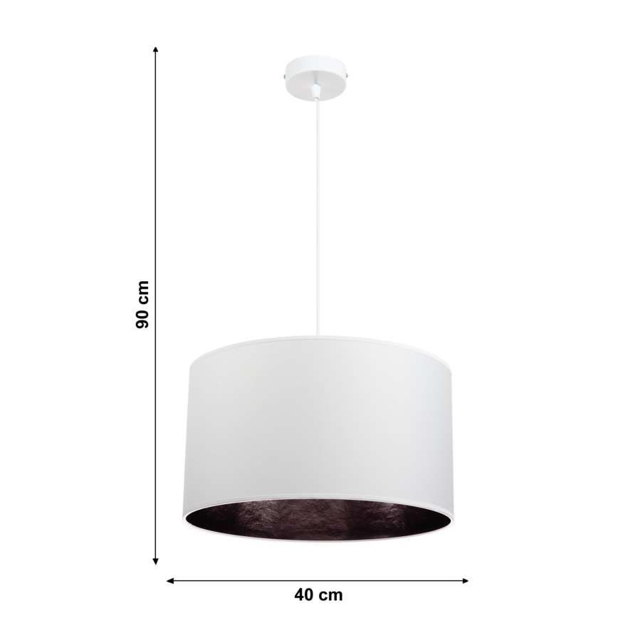Πολύφωτο σε σχοινί GLEAM 1xE27/60W/230V λευκό/μαύρο
