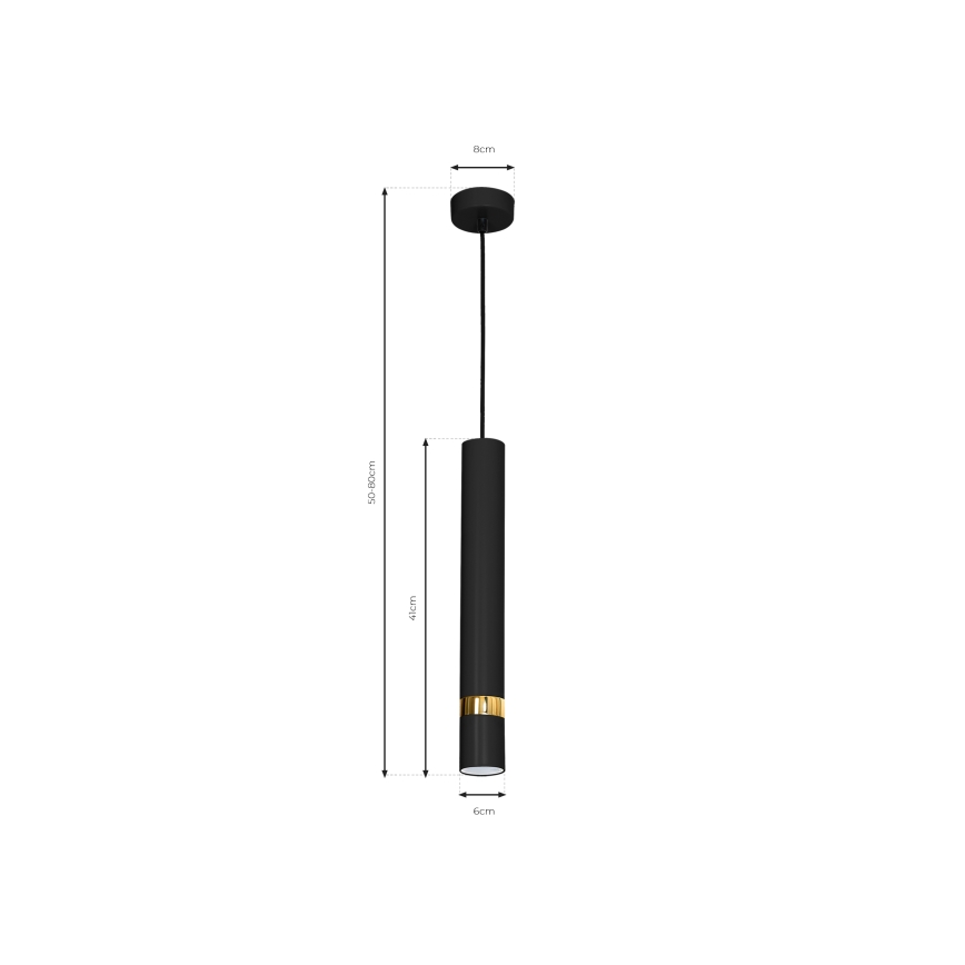 Πολύφωτο σε σχοινί JOKER 1xGU10/25W/230V μαύρο