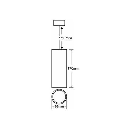 Πολύφωτο σε σχοινί KARADON 1xGU10/30W/230V λευκό