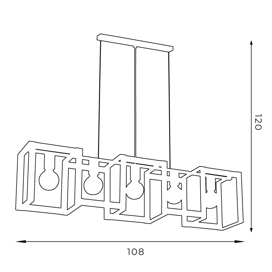 Πολύφωτο σε σχοινί KARTEL 5xE27/60W/230V