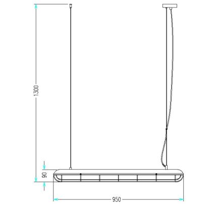 Πολύφωτο σε σχοινί KJELD 3xE14/60W/230V
