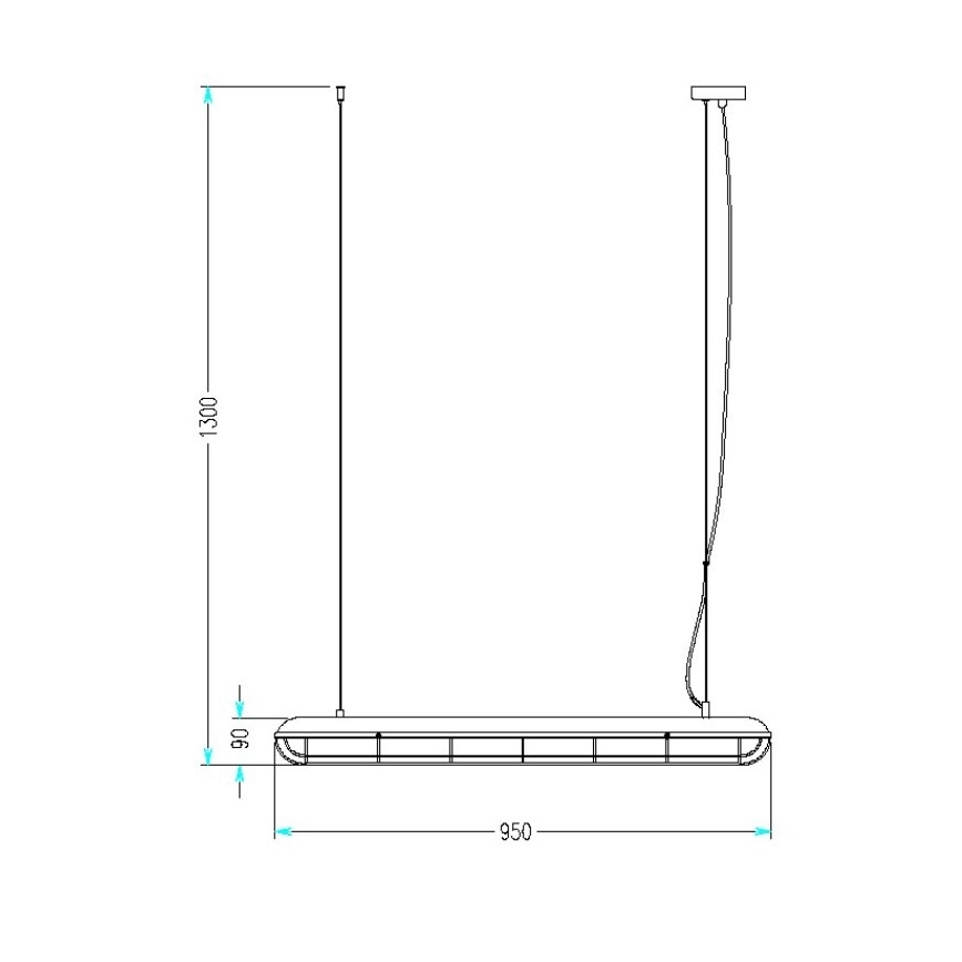 Πολύφωτο σε σχοινί KJELD 3xE14/60W/230V