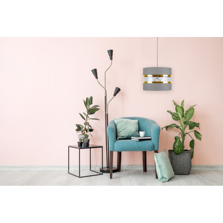 Πολύφωτο σε σχοινί LIND 1xE27/60W/230V γκρι