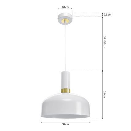 Πολύφωτο σε σχοινί MALMO 1xE27/60W/230V