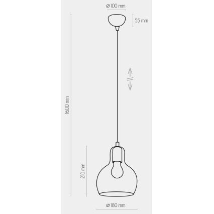 Πολύφωτο σε σχοινί MANGO 1xE27/60W/230V