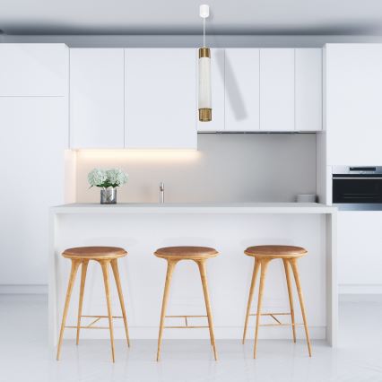 Πολύφωτο σε σχοινί Marble white/brass 1xGU10/8W/230V