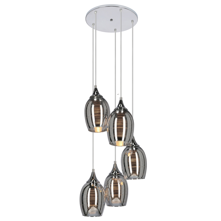 Πολύφωτο σε σχοινί MARINA 5xE27/60W/230V