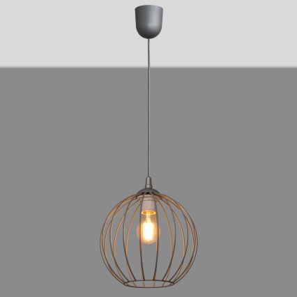 Πολύφωτο σε σχοινί MERCURE 1xE27/15W/230V γκρι