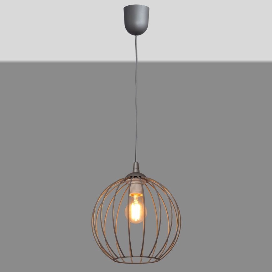 Πολύφωτο σε σχοινί MERCURE 1xE27/15W/230V γκρι