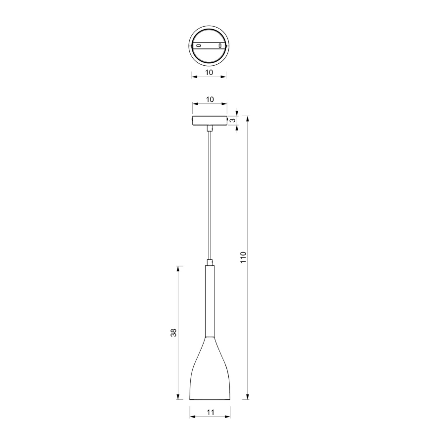 Πολύφωτο σε σχοινί MUZA 1xE27/60W/230V