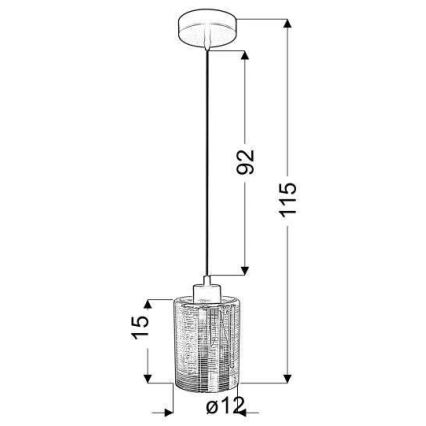 Πολύφωτο σε σχοινί NOCTURNO 1xE27/40W/230V