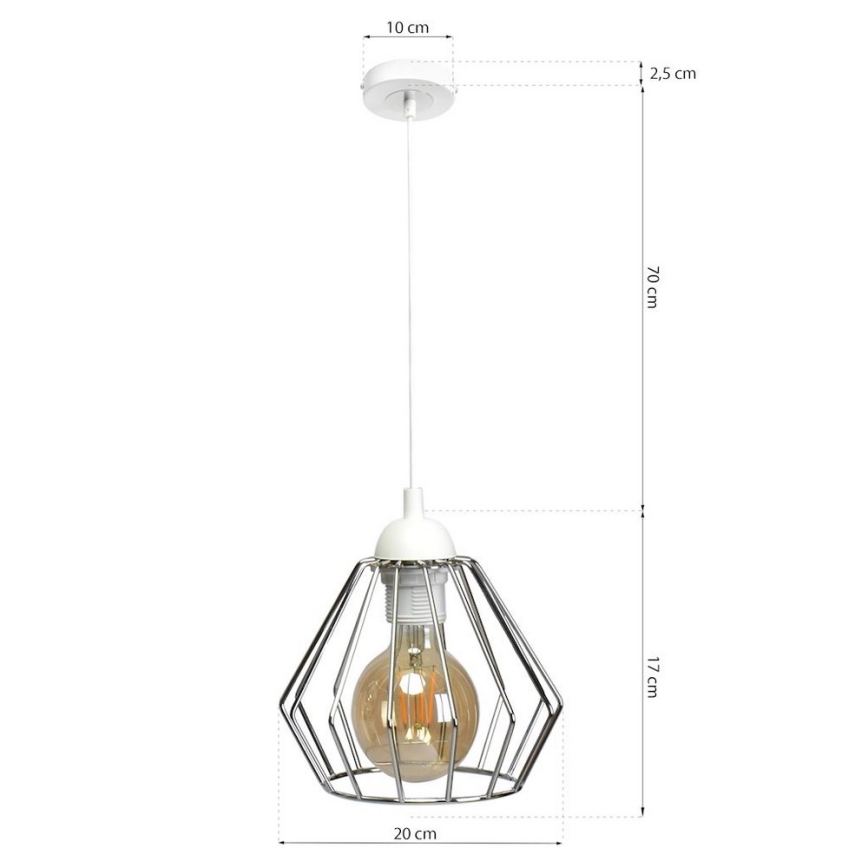 Πολύφωτο σε σχοινί NORMAN 1xE27/60W/230V