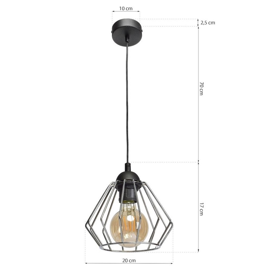 Πολύφωτο σε σχοινί NORMAN 1xE27/60W/230V