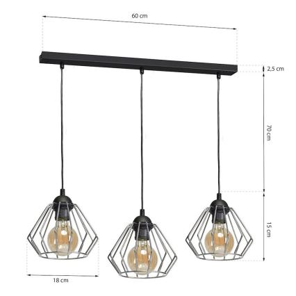 Πολύφωτο σε σχοινί NORMAN 1xE27/60W/230V