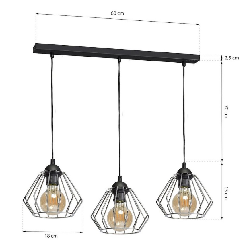 Πολύφωτο σε σχοινί NORMAN 1xE27/60W/230V