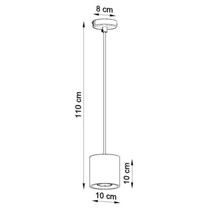 Πολύφωτο σε σχοινί ORBIS 1 1xGU10/40W/230V λευκό