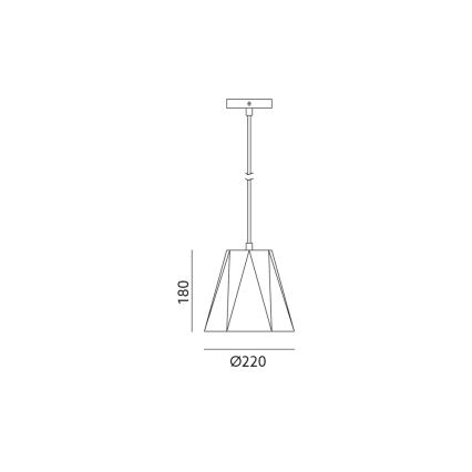 Πολύφωτο σε σχοινί PITTORE 1xE27/25W/230V