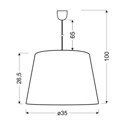 Πολύφωτο σε σχοινί PLATINO 1xE27/60W/230V