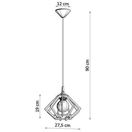 Πολύφωτο σε σχοινί POMPELMO 1xE27/60W/230V