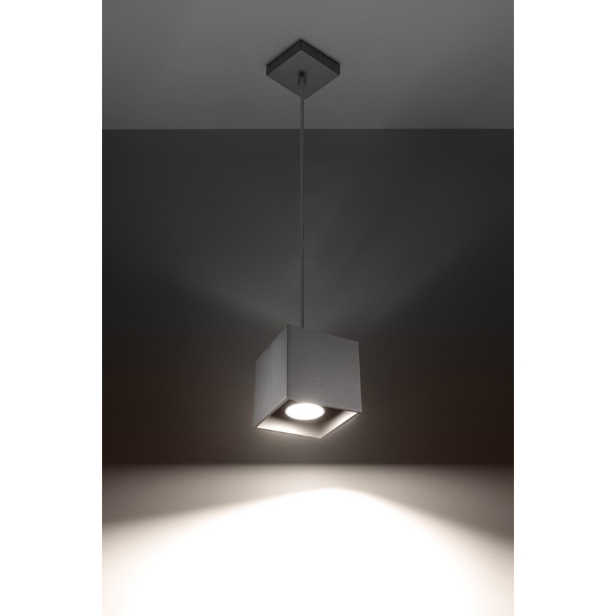 Πολύφωτο σε σχοινί QUAD 1 1xGU10/40W/230V γκρι