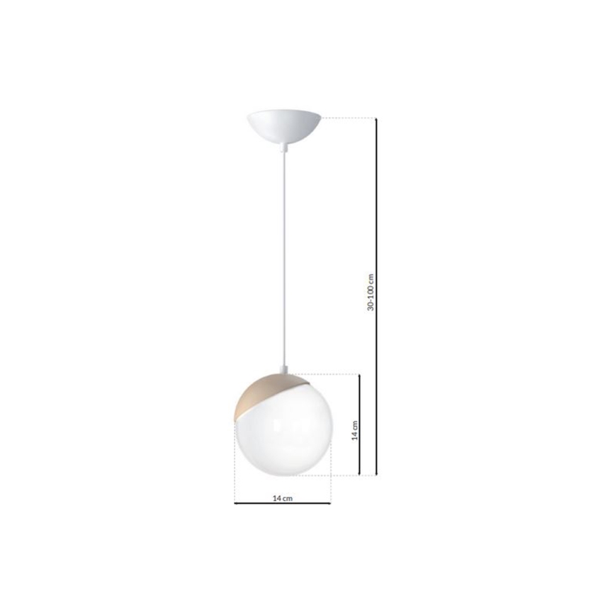 Πολύφωτο σε σχοινί SFERA WOOD 1xE14/40W/230V