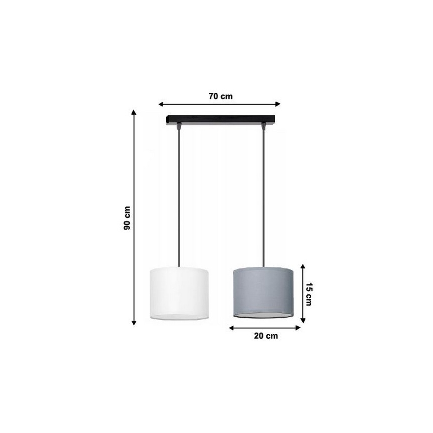Πολύφωτο σε σχοινί TUZ 2xE27/60W/230V