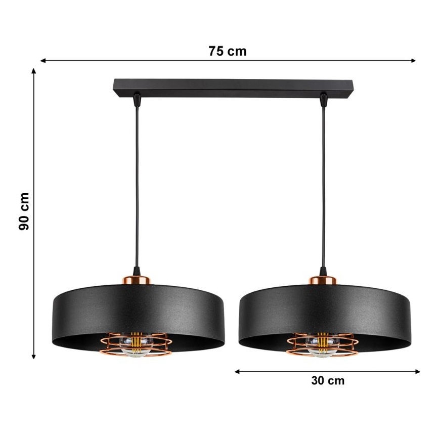 Πολύφωτο σε σχοινί VEST 2xE27/60W/230V