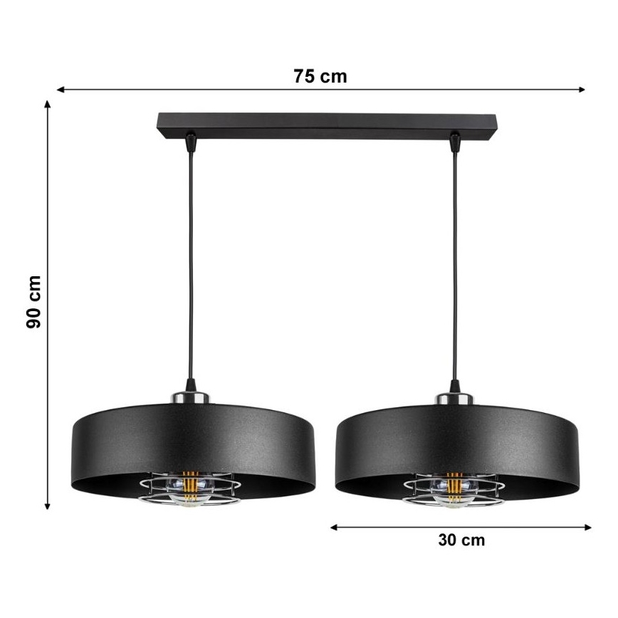 Πολύφωτο σε σχοινί VEST 2xE27/60W/230V
