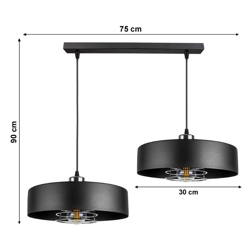 Πολύφωτο σε σχοινί VEST 2xE27/60W/230V