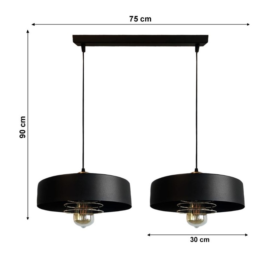 Πολύφωτο σε σχοινί VEST 2xE27/60W/230V